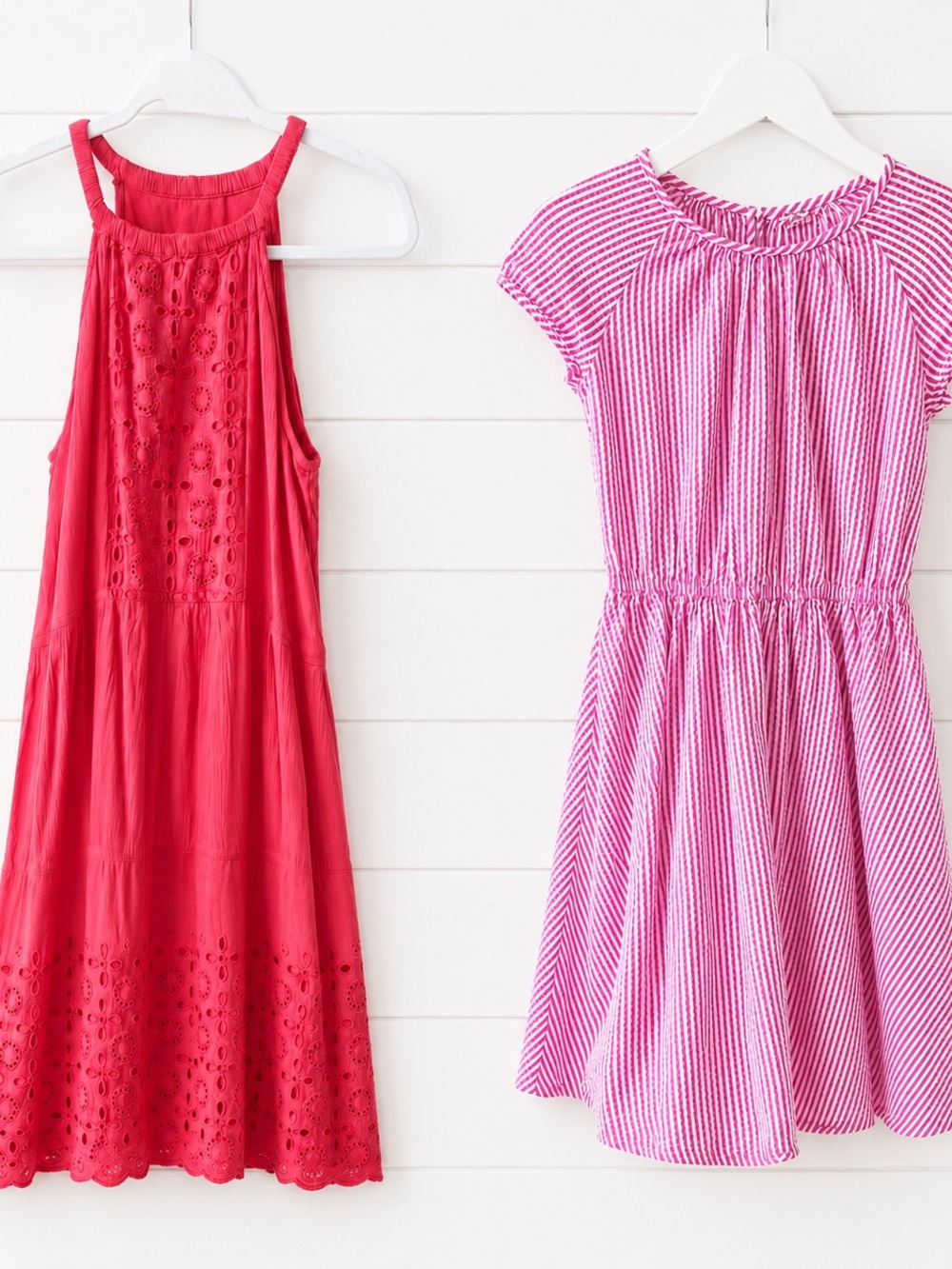 Girls' Pink & Fuchsia Summer Dresses - Set of 2 USED